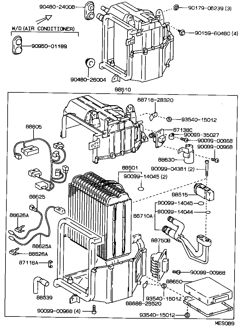  CELICA |  HEATING AIR CONDITIONING COOLER UNIT