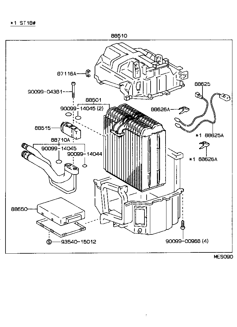  CELICA |  HEATING AIR CONDITIONING COOLER UNIT