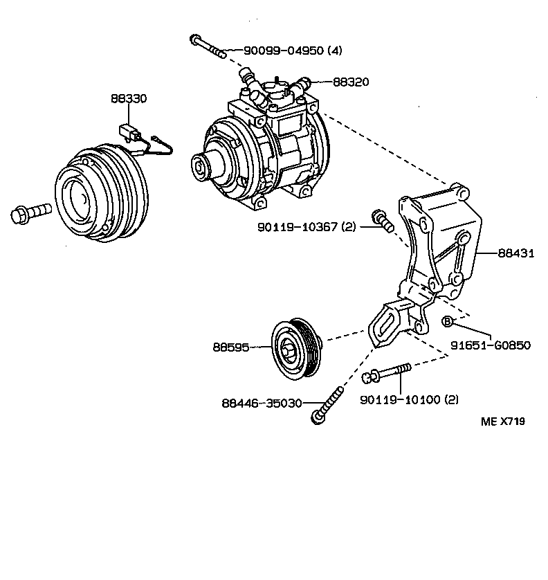  HILUX |  HEATING AIR CONDITIONING COMPRESSOR