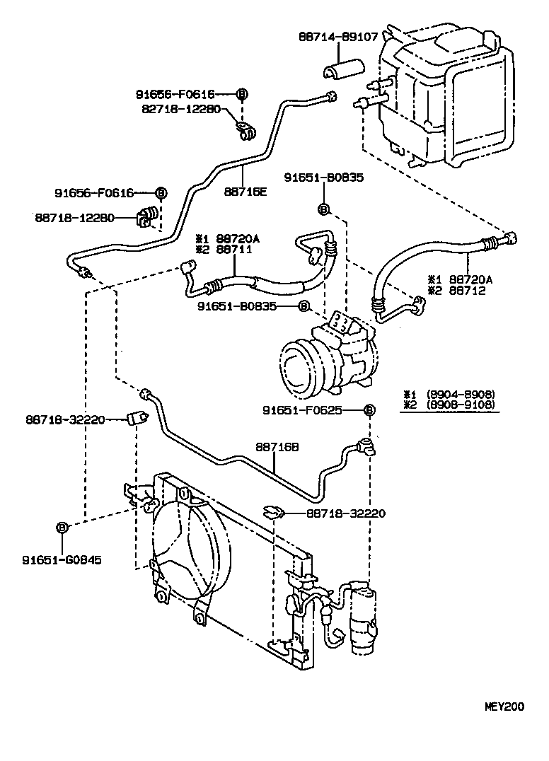  4 RUNNER TRUCK |  HEATING AIR CONDITIONING COOLER PIPING