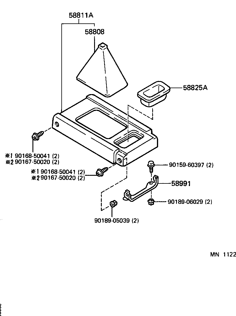  4 RUNNER TRUCK |  CONSOLE BOX BRACKET