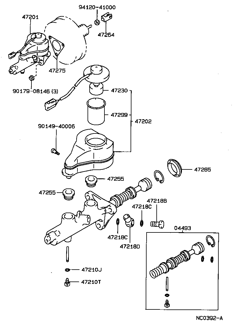  CARINA 2 |  BRAKE MASTER CYLINDER