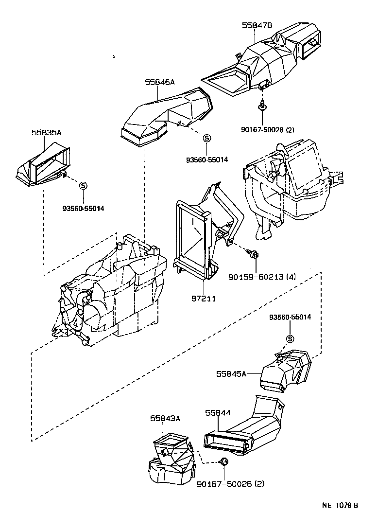  4 RUNNER TRUCK |  HEATING AIR CONDITIONING CONTROL AIR DUCT