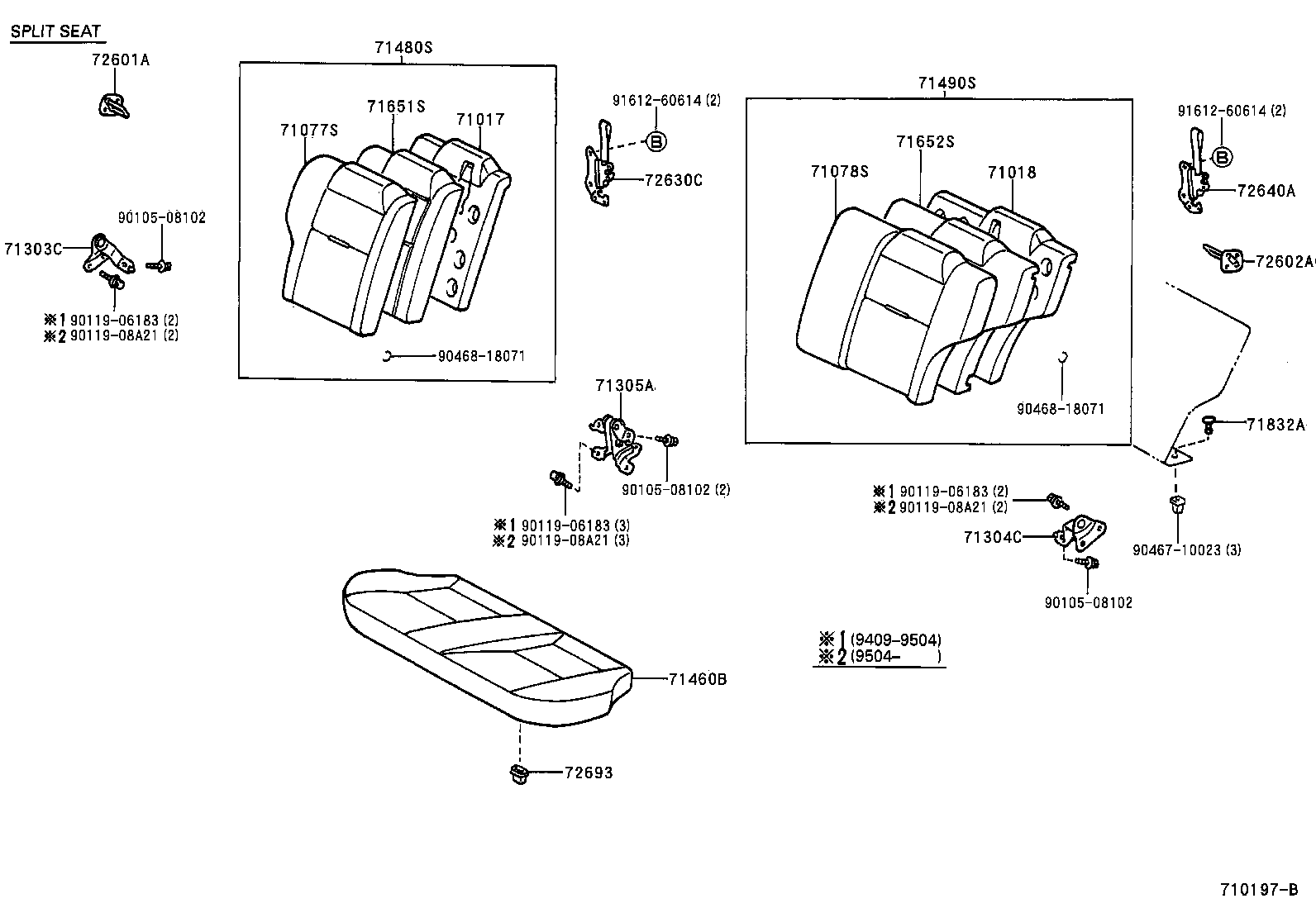  TERCEL |  REAR SEAT SEAT TRACK