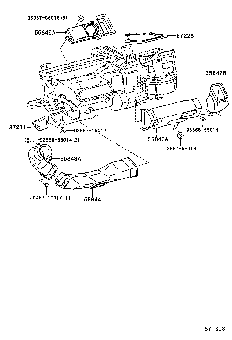  SUPRA |  HEATING AIR CONDITIONING CONTROL AIR DUCT