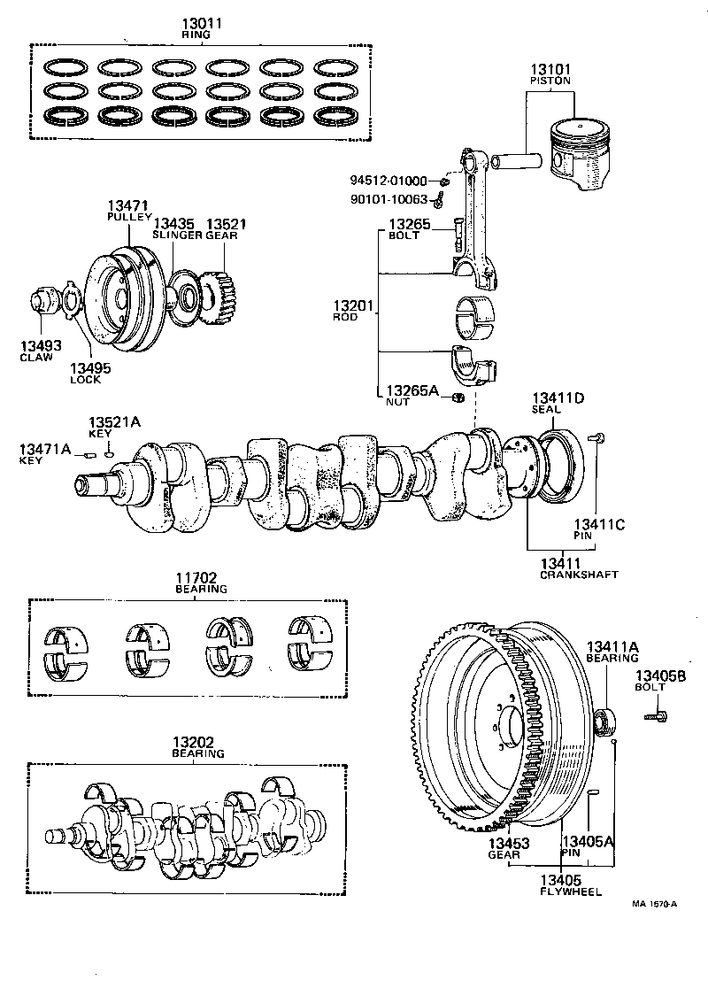  LAND CRUISER 40 50 |  CRANKSHAFT PISTON