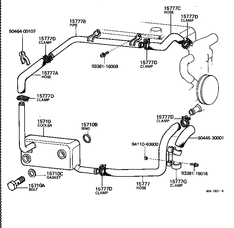  LAND CRUISER 40 50 |  ENGINE OIL COOLER