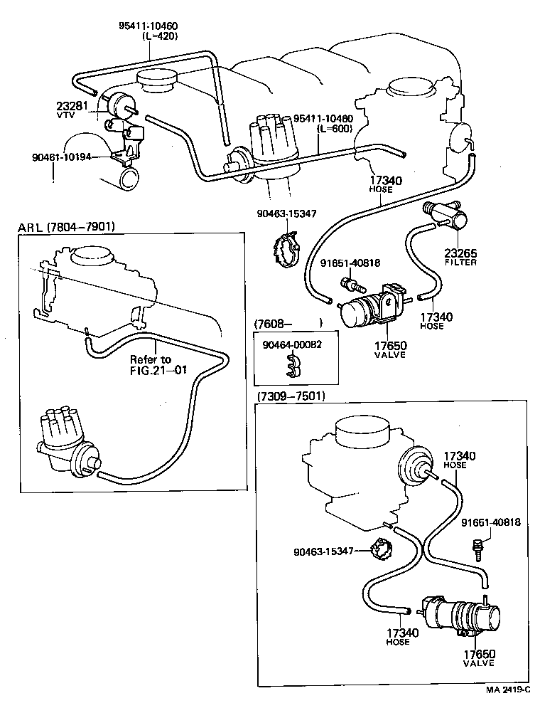  LAND CRUISER 40 50 |  VACUUM PIPING