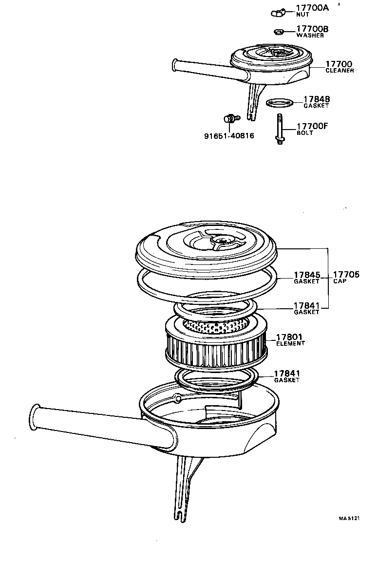  TOYOTA1000 |  AIR CLEANER