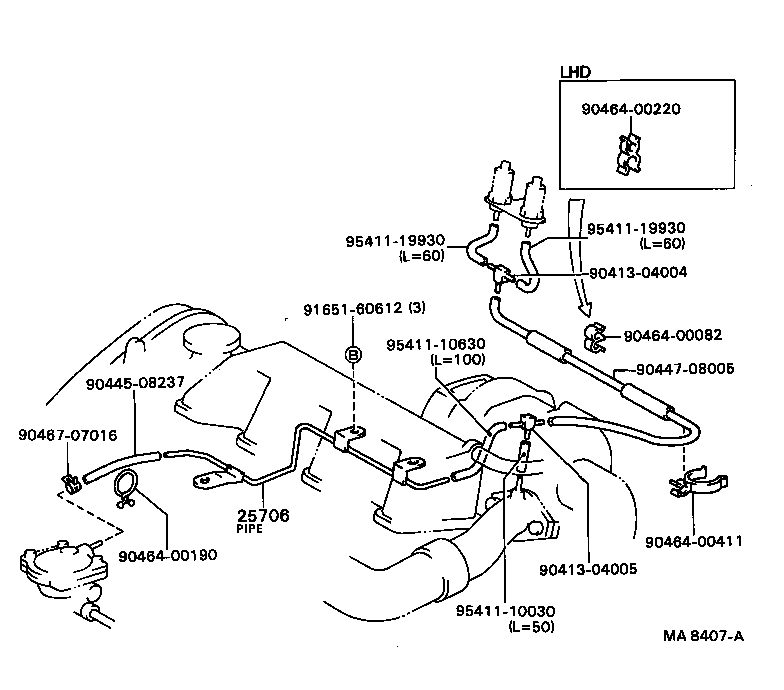  CAMRY |  VACUUM PIPING