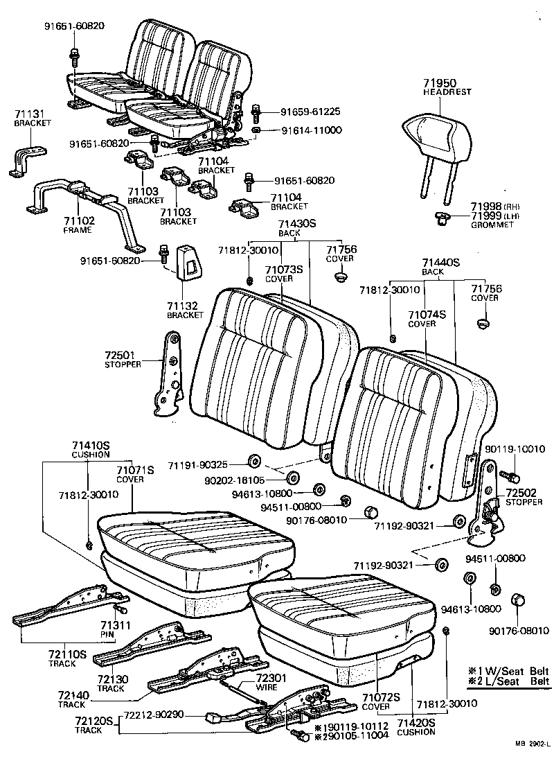  LAND CRUISER 40 50 |  SEAT SEAT TRACK