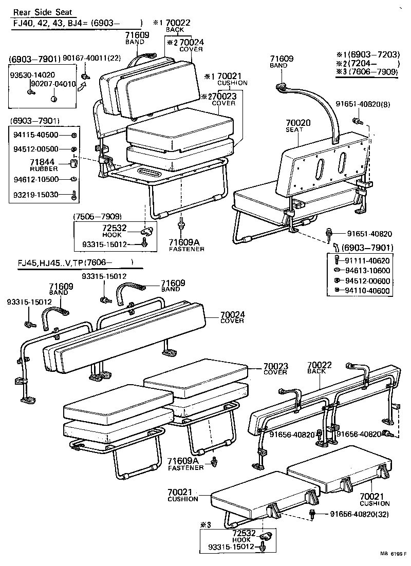  LAND CRUISER 40 50 |  SEAT SEAT TRACK