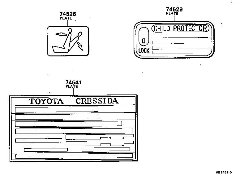  CRESSIDA |  CAUTION PLATE EXTERIOR INTERIOR