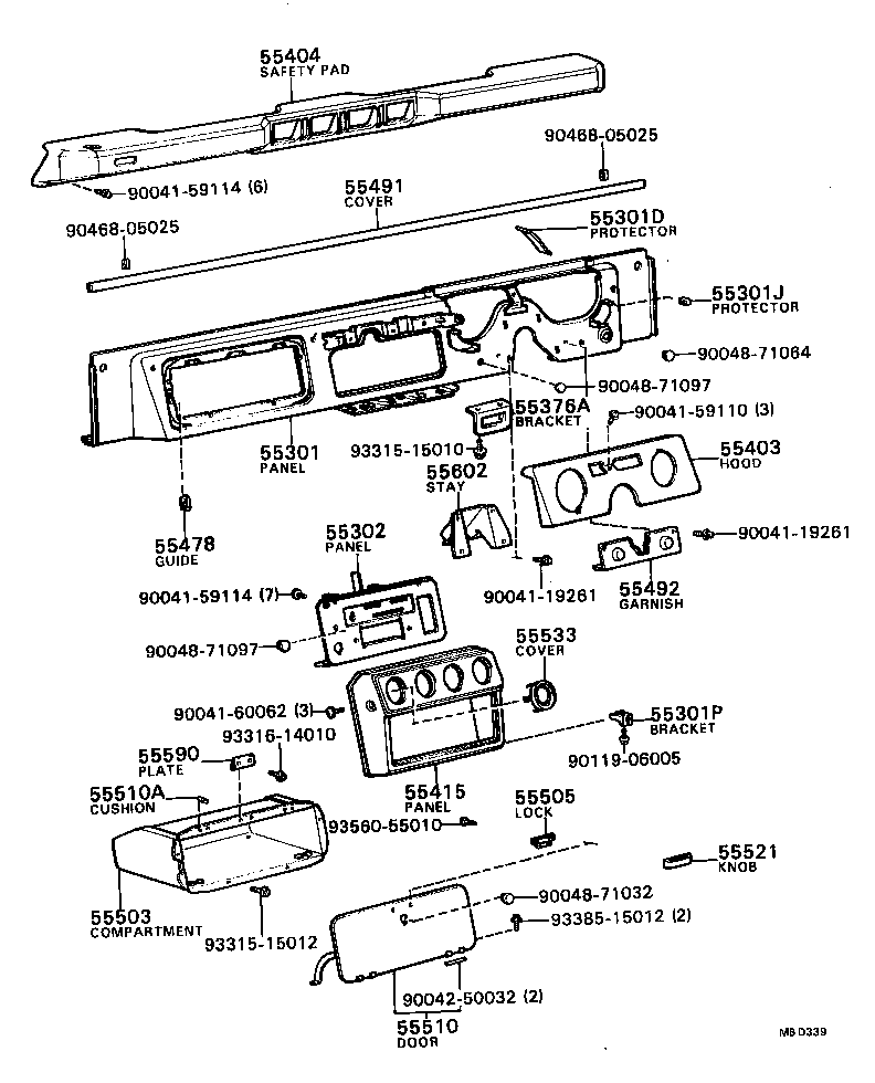  BLIZZARD |  INSTRUMENT PANEL GLOVE COMPARTMENT