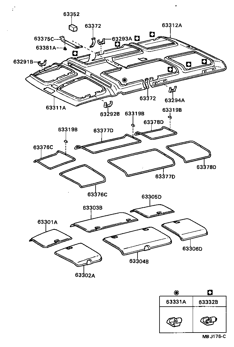  MODEL F |  ROOF HEADLINING SILENCER PAD