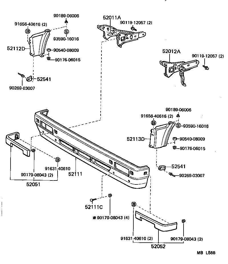  CROWN |  FRONT BUMPER BUMPER STAY