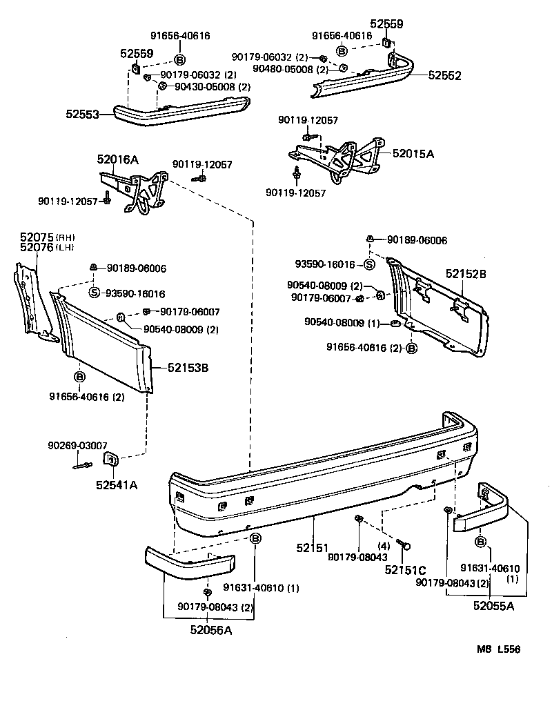  CROWN |  REAR BUMPER BUMPER STAY