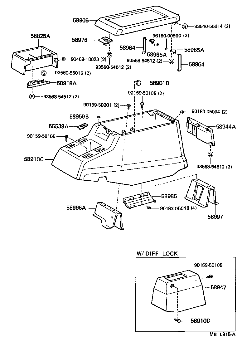  LAND CRUISER 60 62 |  CONSOLE BOX BRACKET