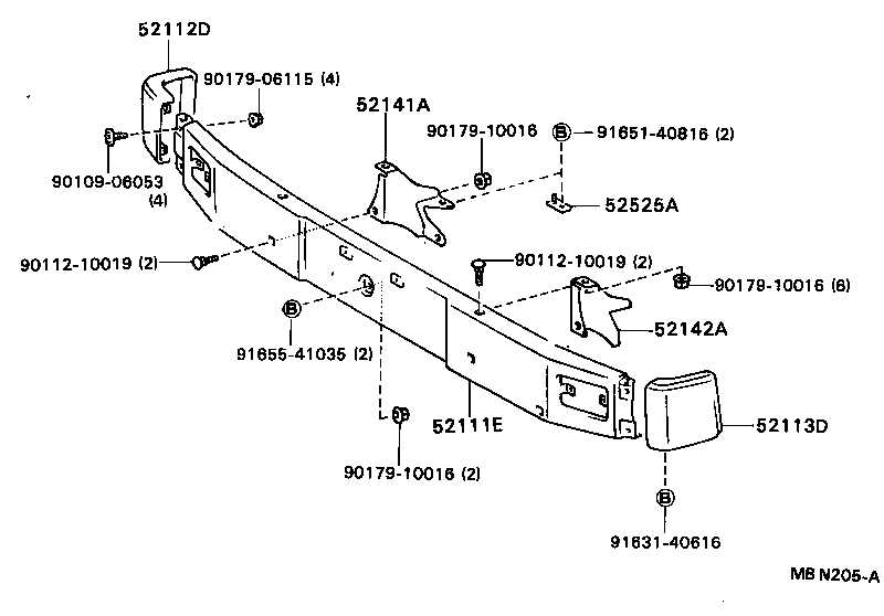  DYNA |  FRONT BUMPER BUMPER STAY