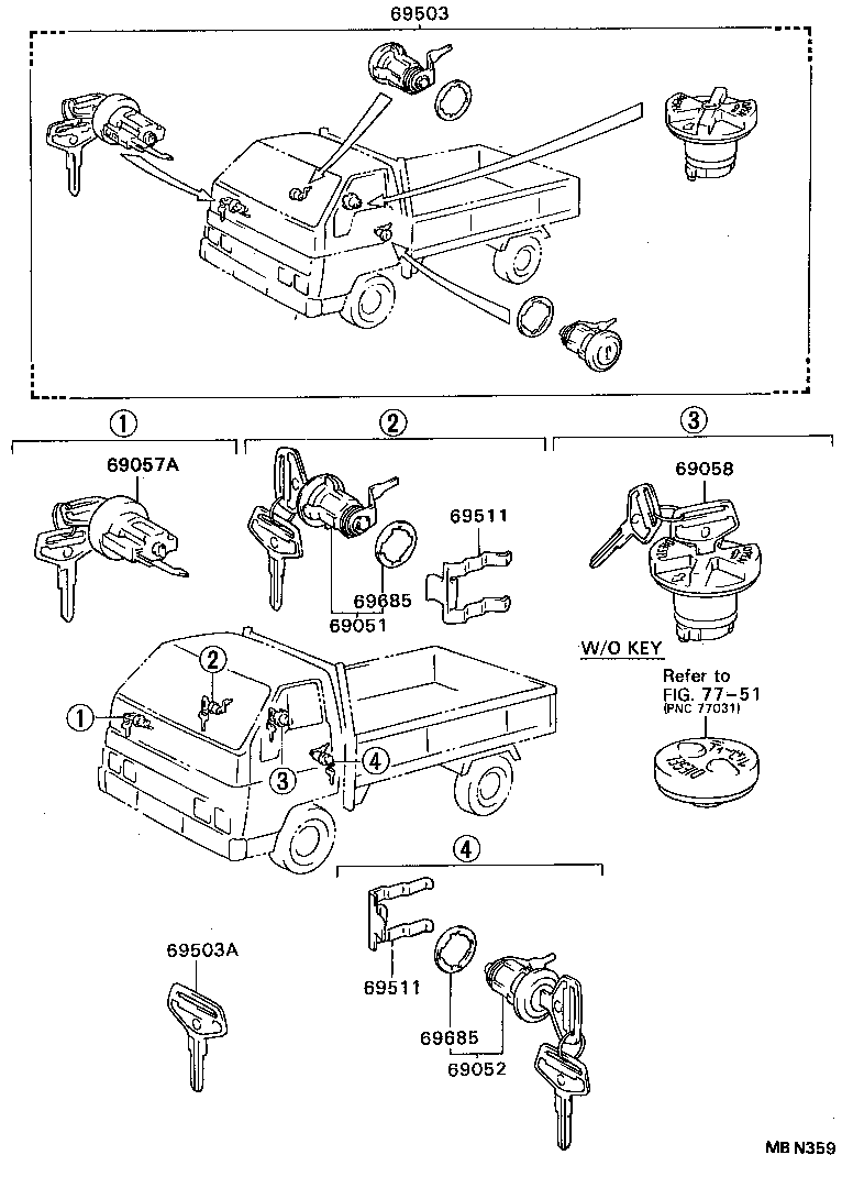  DYNA |  LOCK CYLINDER SET