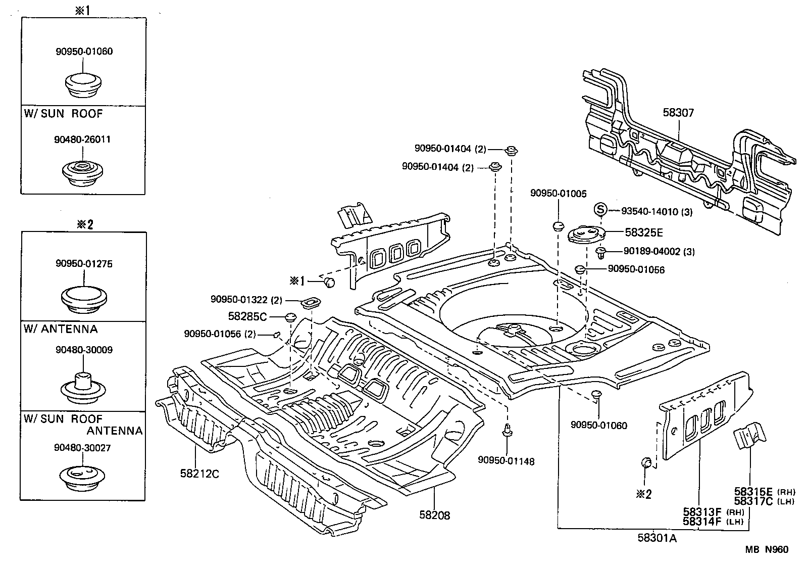  CAMRY JPP |  FLOOR PAN LOWER BACK PANEL