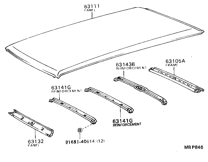  MODEL F |  ROOF PANEL BACK PANEL