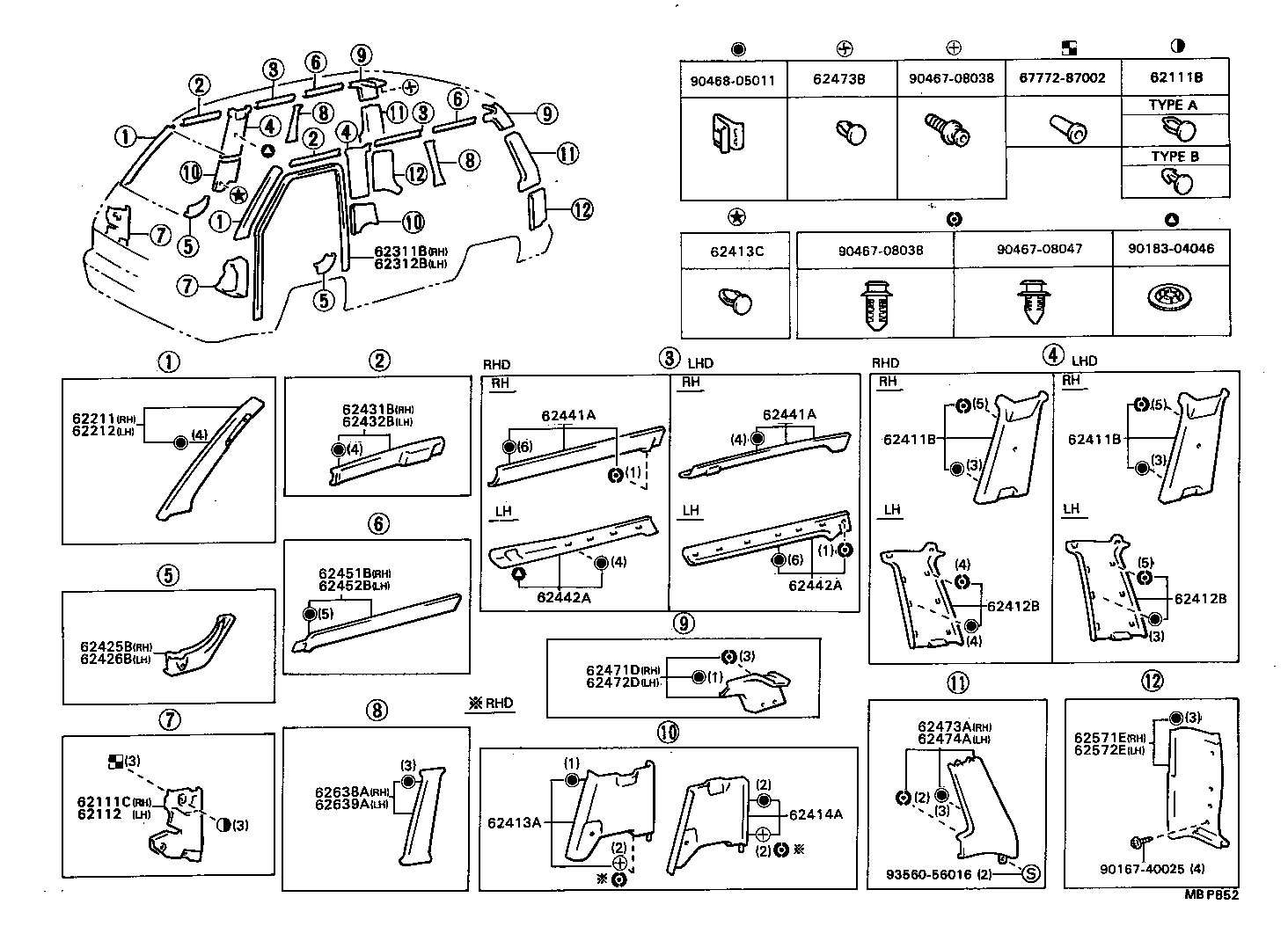  MODEL F |  INSIDE TRIM BOARD