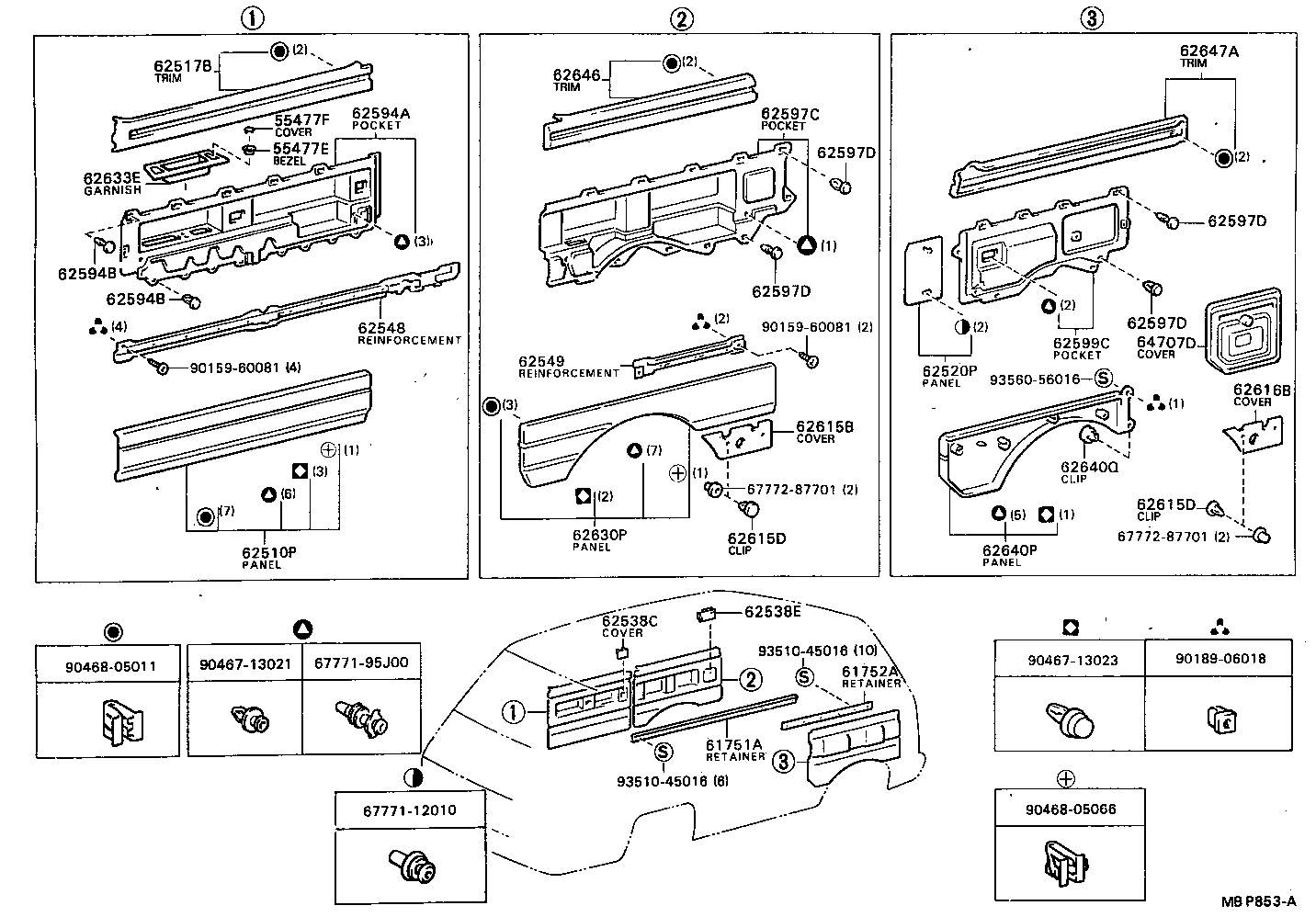  MODEL F |  INSIDE TRIM BOARD