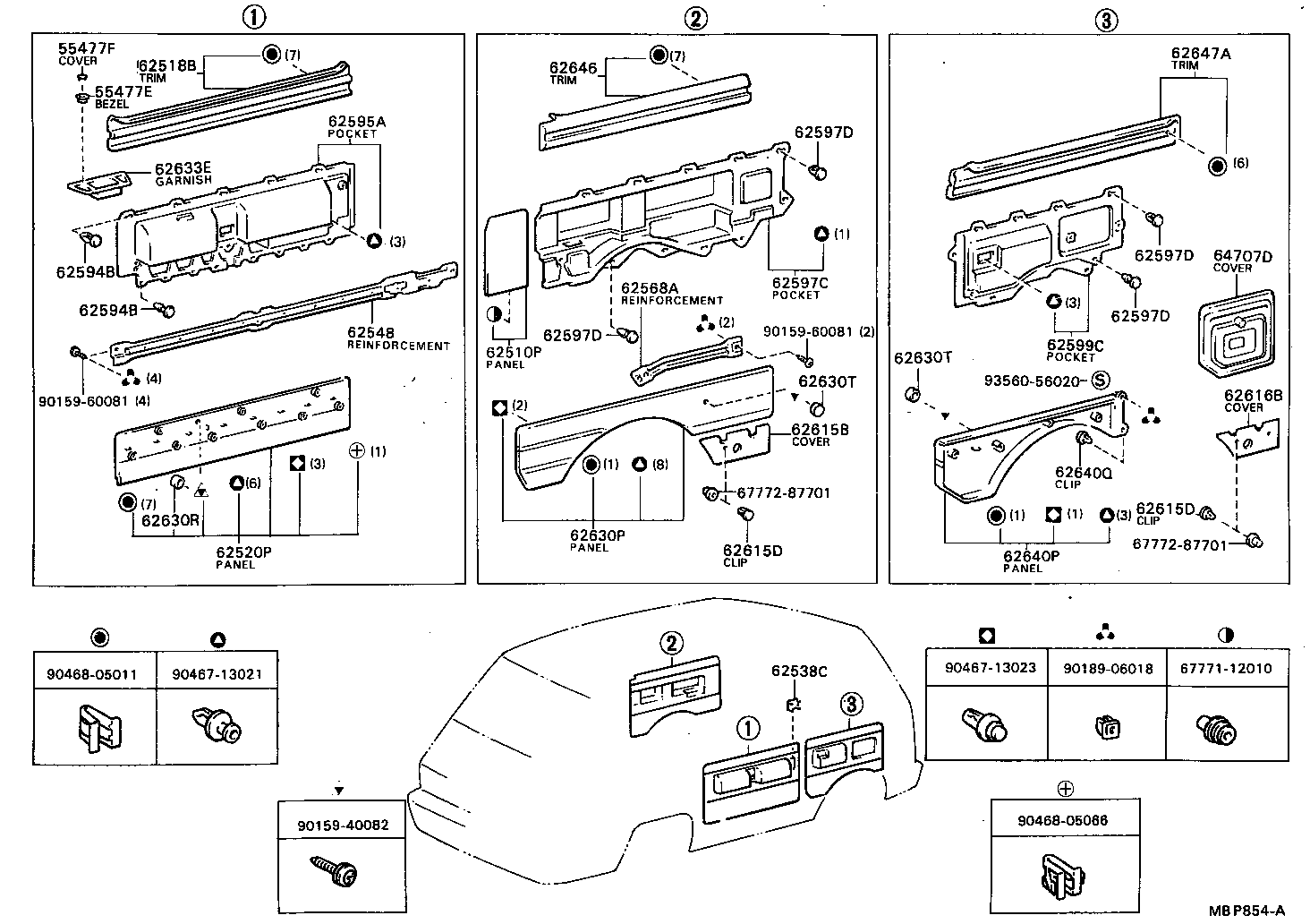  MODEL F |  INSIDE TRIM BOARD