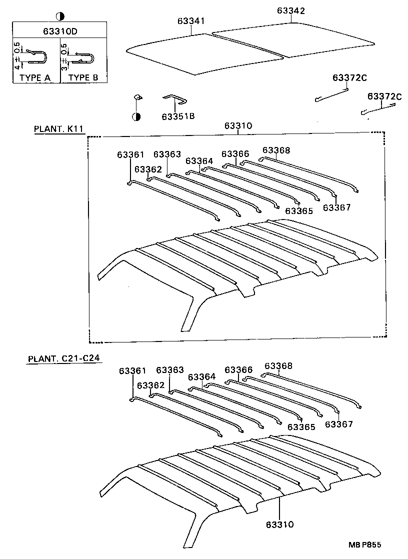  MODEL F |  ROOF HEADLINING SILENCER PAD