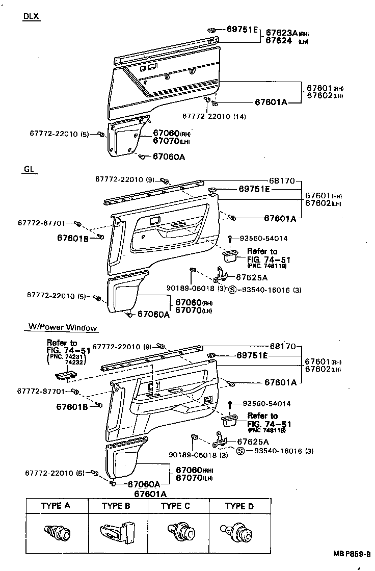  MODEL F |  FRONT DOOR PANEL GLASS