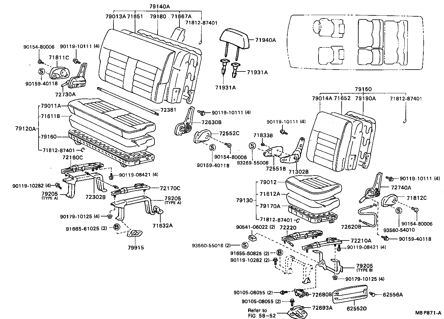  MODEL F |  SEAT SEAT TRACK