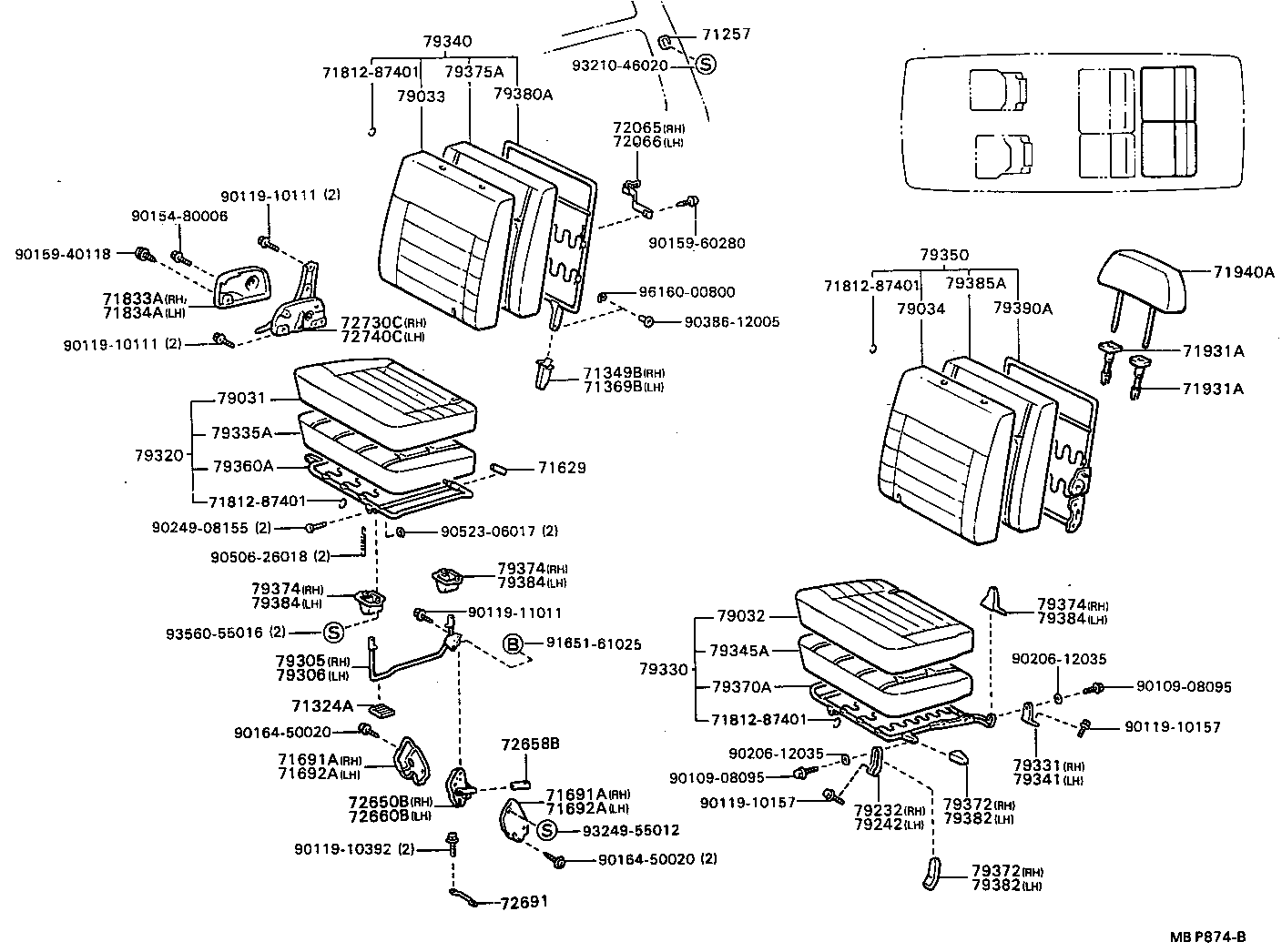  MODEL F |  SEAT SEAT TRACK