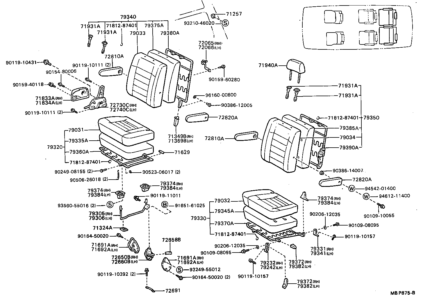  MODEL F |  SEAT SEAT TRACK