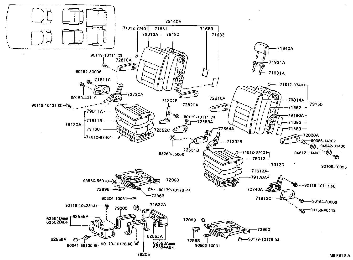  MODEL F |  SEAT SEAT TRACK