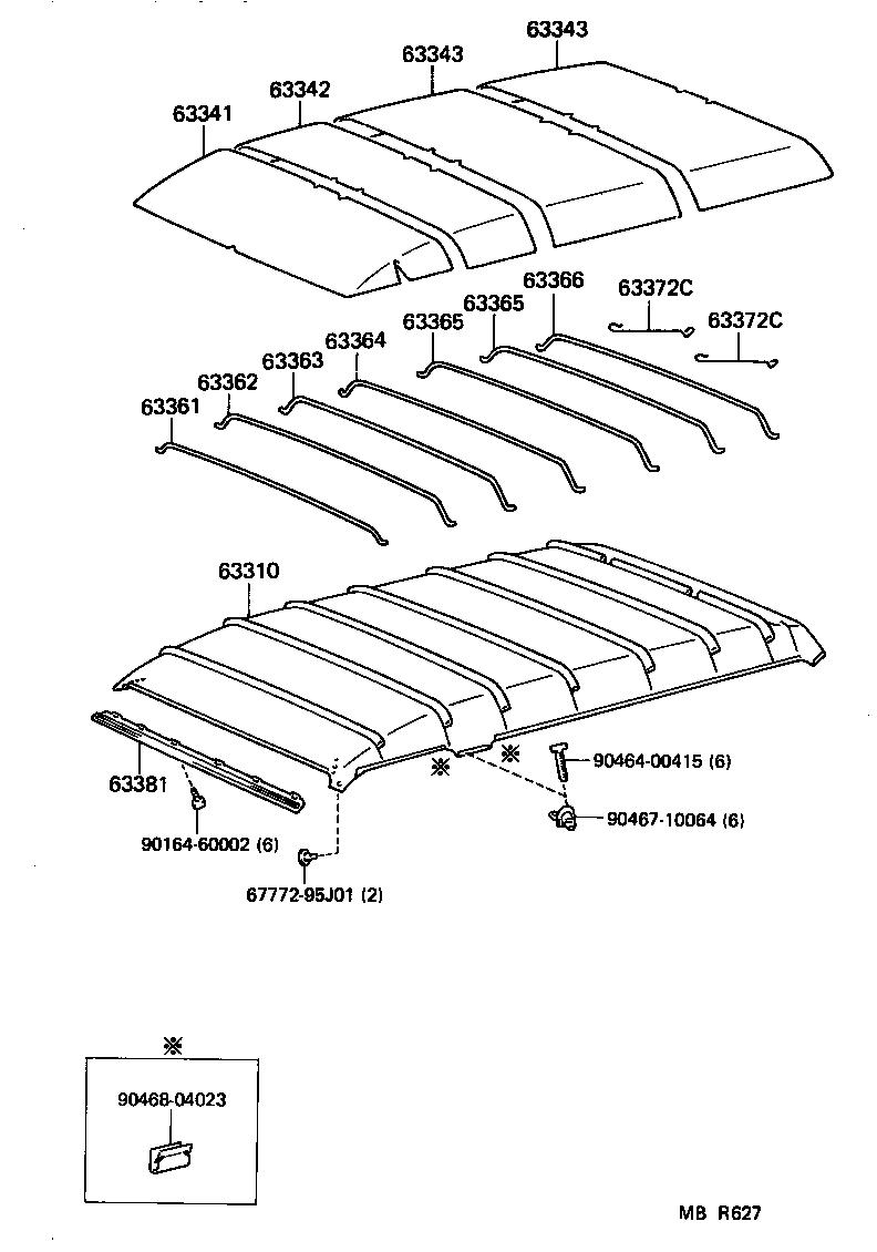  LITEACE VAN WAGON |  ROOF HEADLINING SILENCER PAD