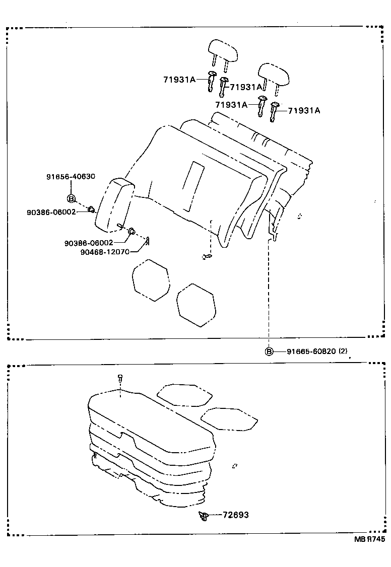  CRESSIDA WAGON |  REAR SEAT SEAT TRACK