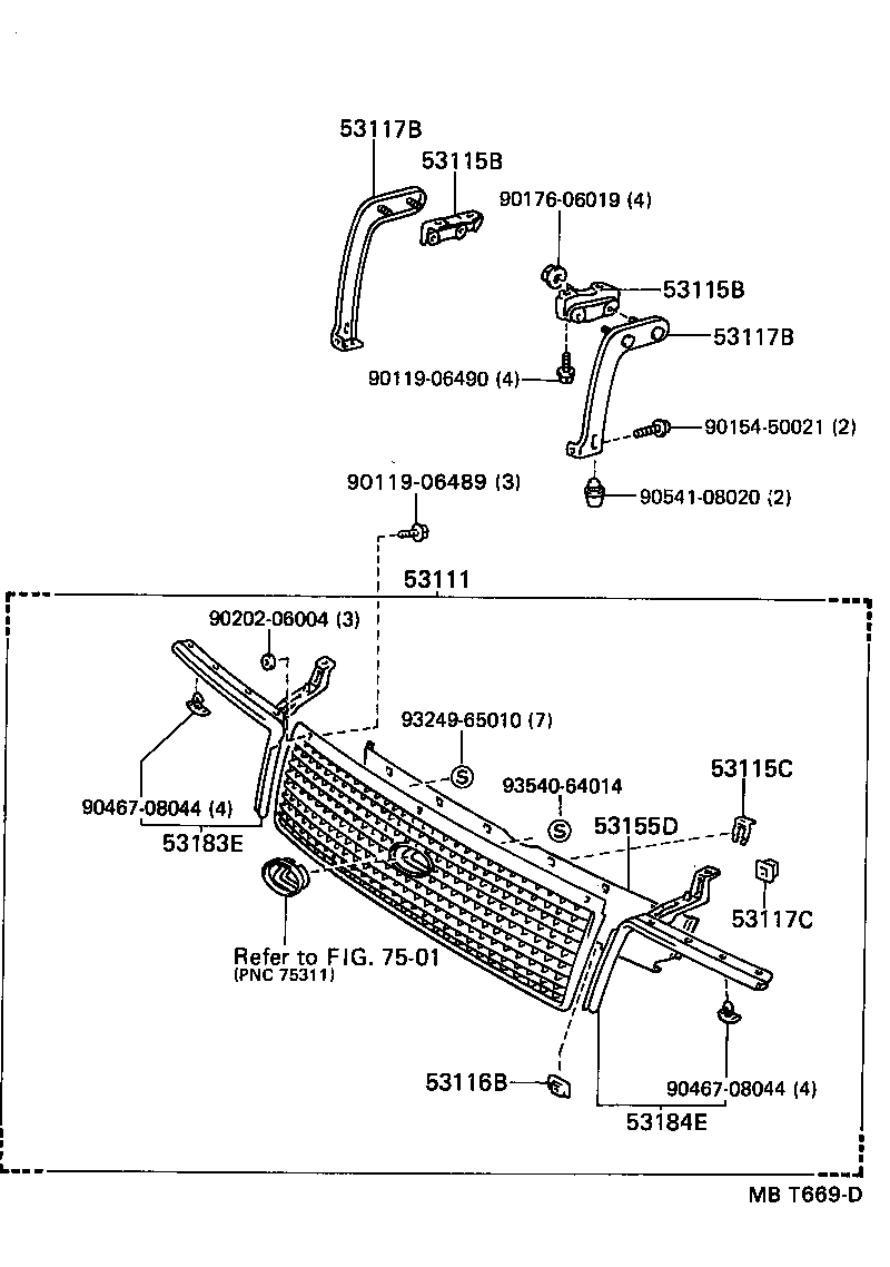  LS400 |  RADIATOR GRILLE