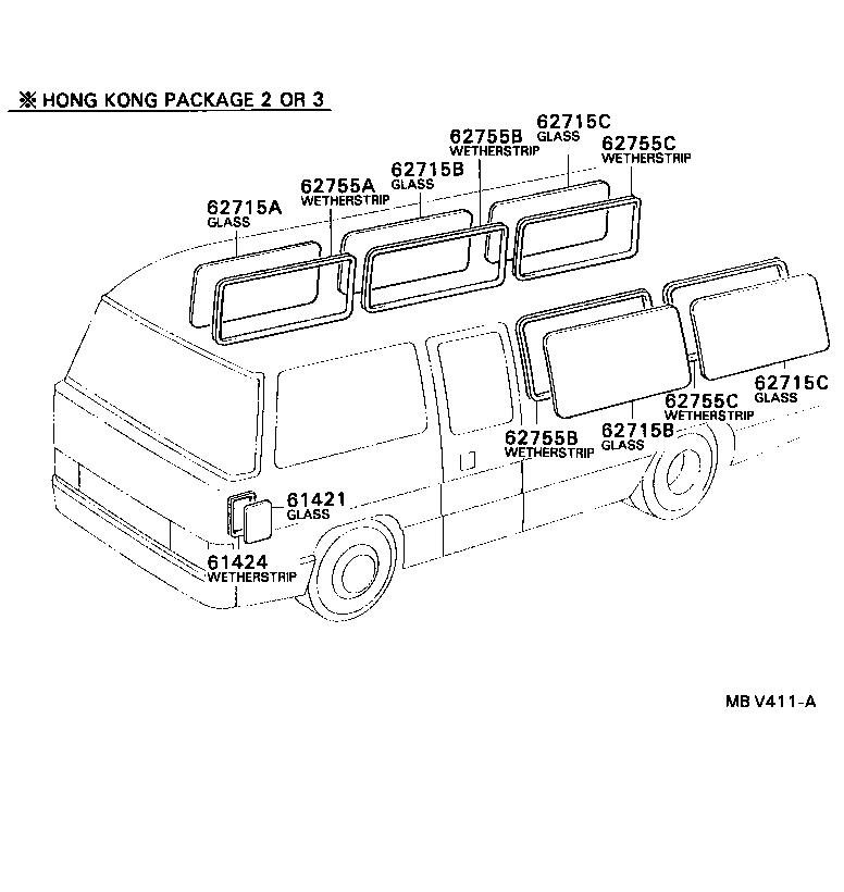  COASTER |  SIDE WINDOW