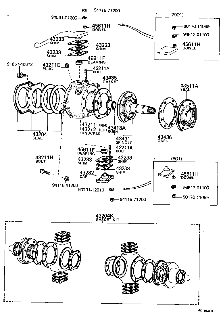  LAND CRUISER 40 50 |  FRONT AXLE ARM STEERING KNUCKLE