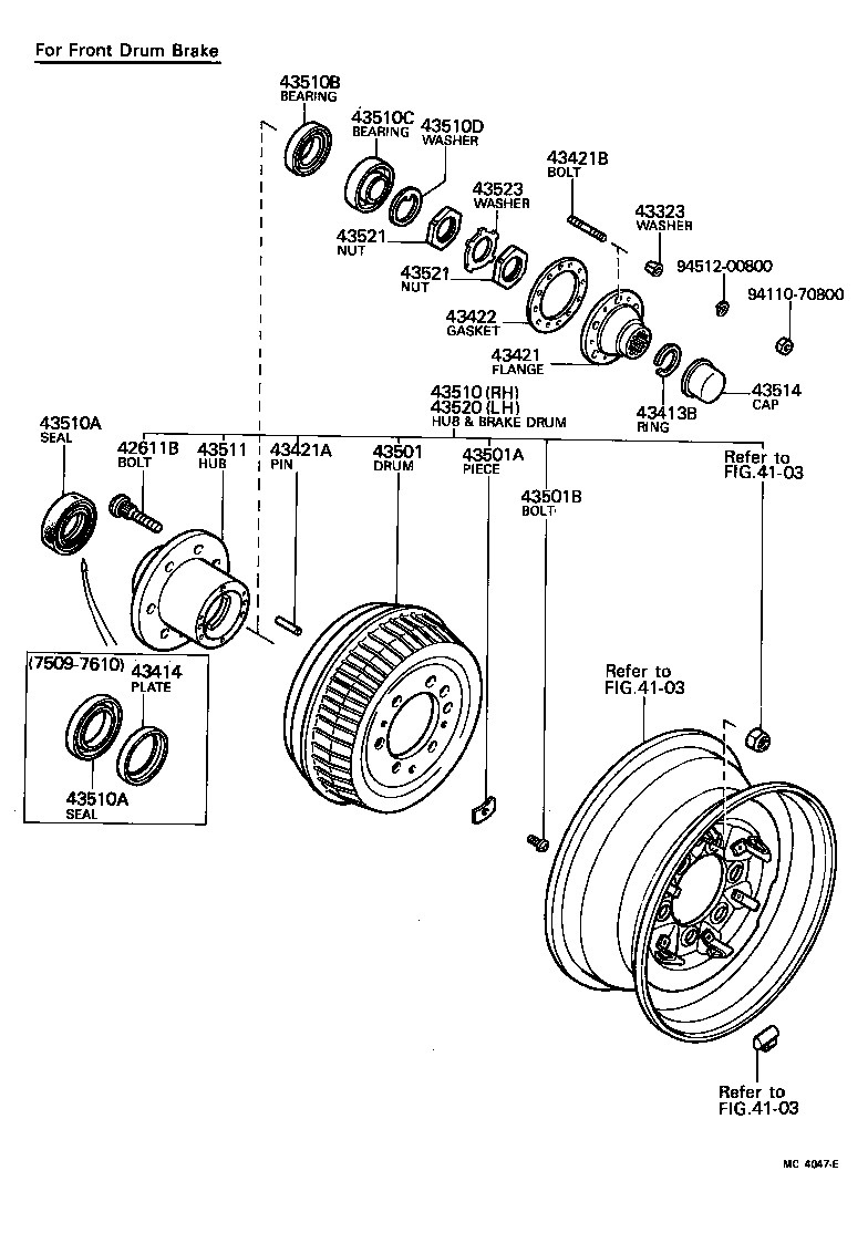  LAND CRUISER 40 50 |  FRONT AXLE HUB