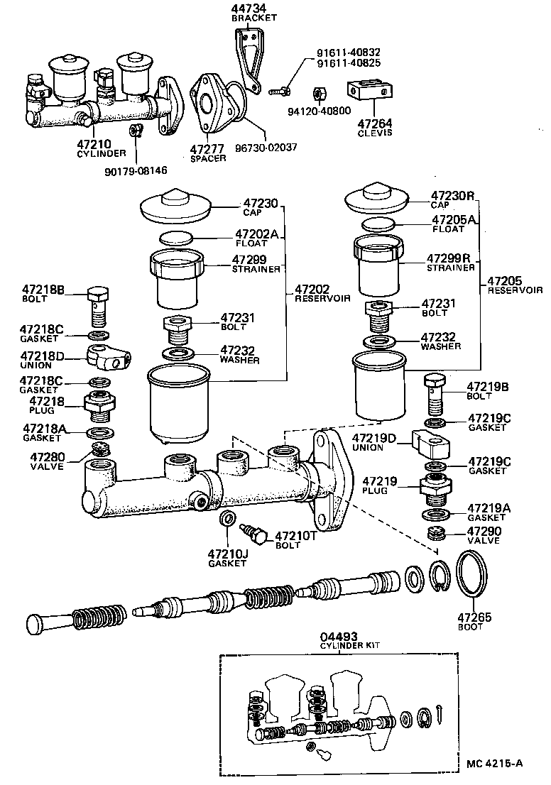  TOYOTA1000 |  BRAKE MASTER CYLINDER