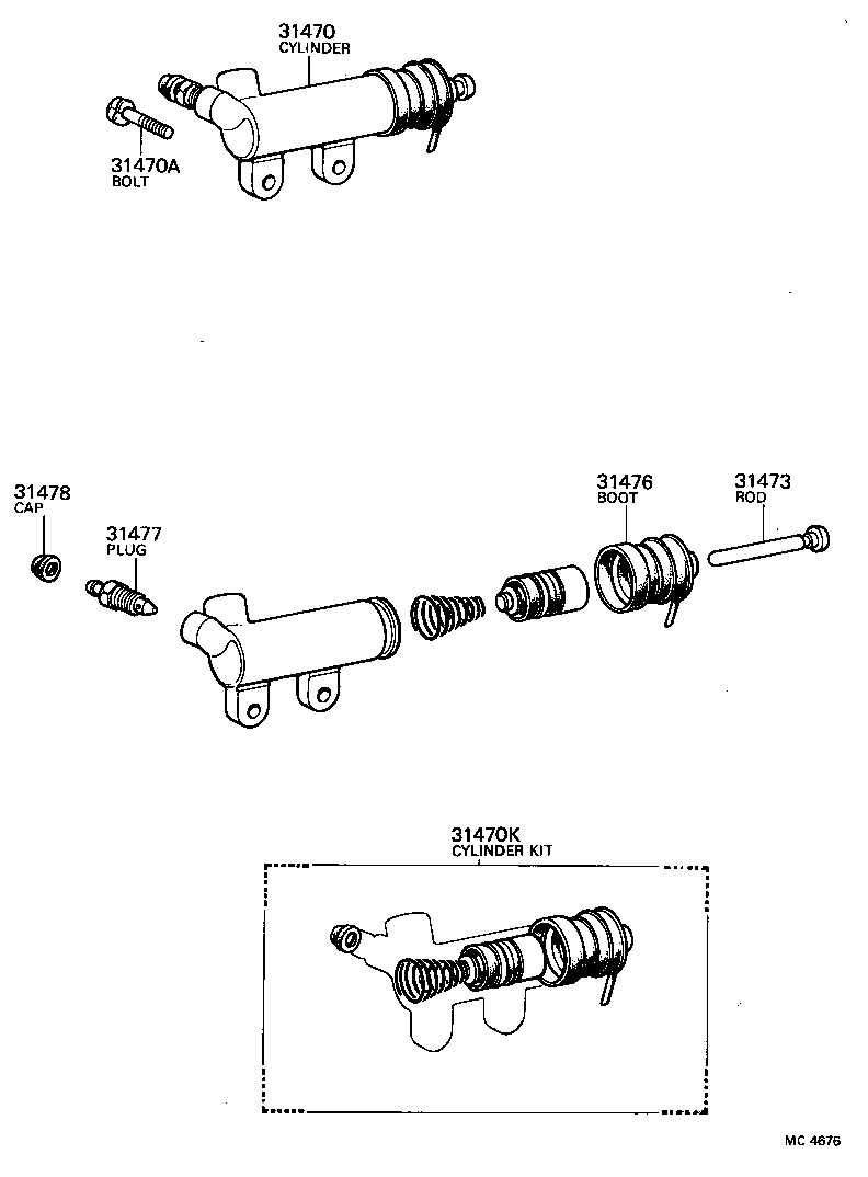  CRESSIDA |  CLUTCH RELEASE CYLINDER