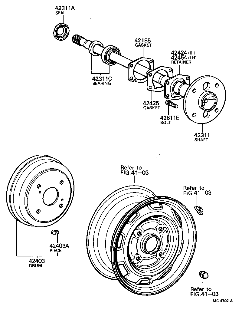  CRESSIDA |  REAR AXLE SHAFT HUB