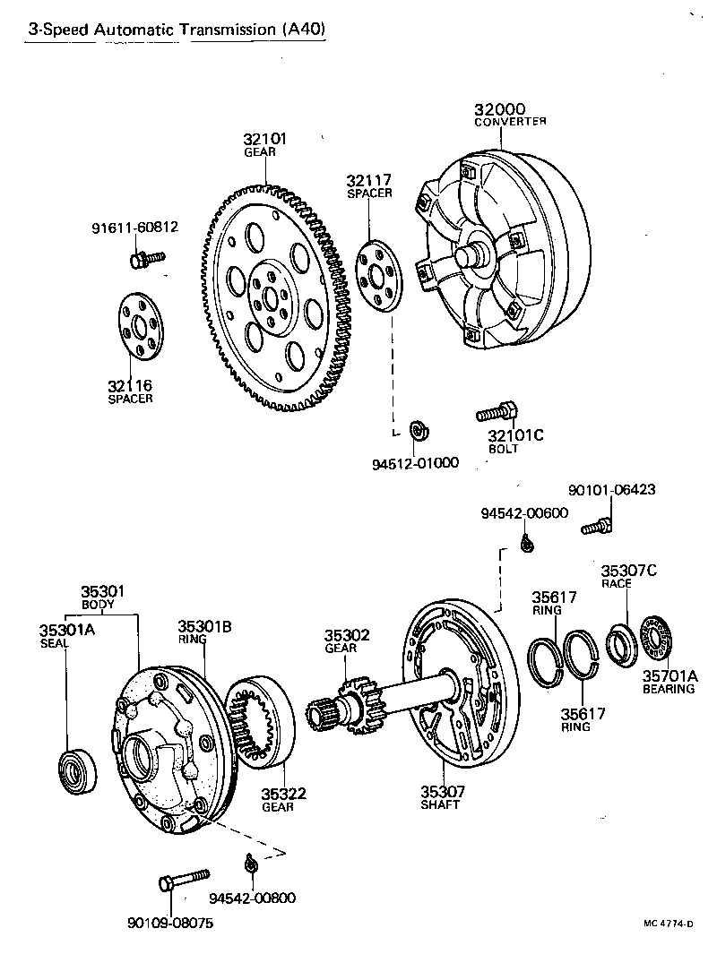  CRESSIDA |  TORQUE CONVERTER FRONT OIL PUMP CHAIN ATM