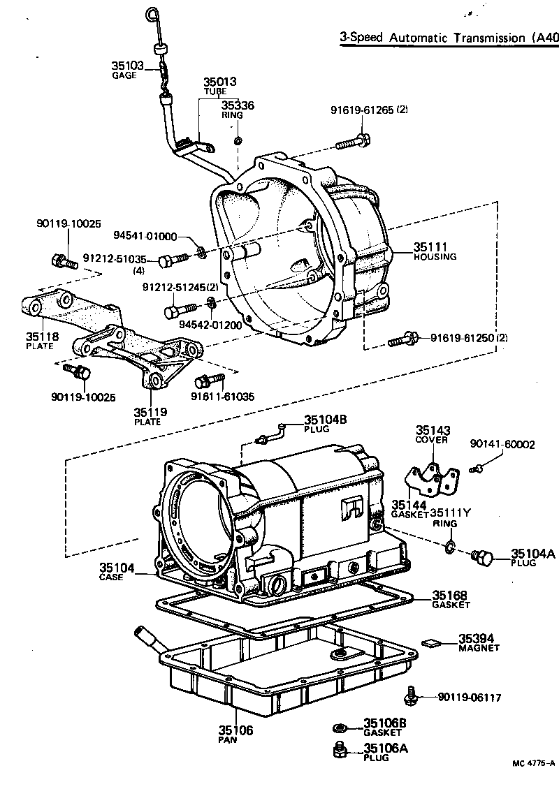  CRESSIDA |  TRANSMISSION CASE OIL PAN ATM