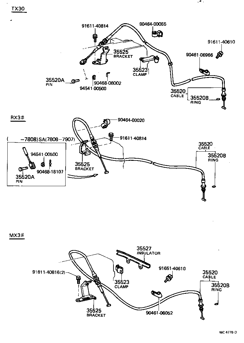  CRESSIDA |  THROTTLE LINK VALVE LEVER ATM