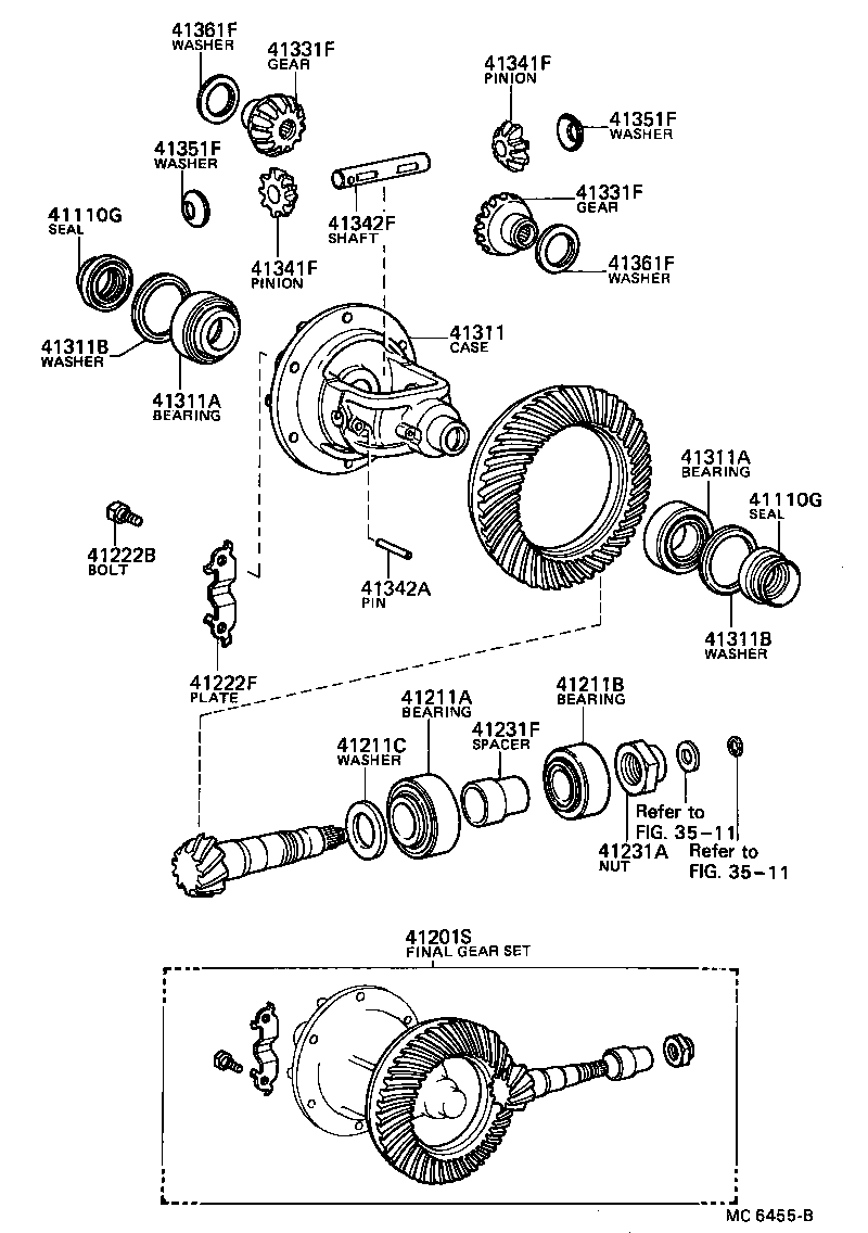  TERCEL |  FRONT AXLE HOUSING DIFFERENTIAL