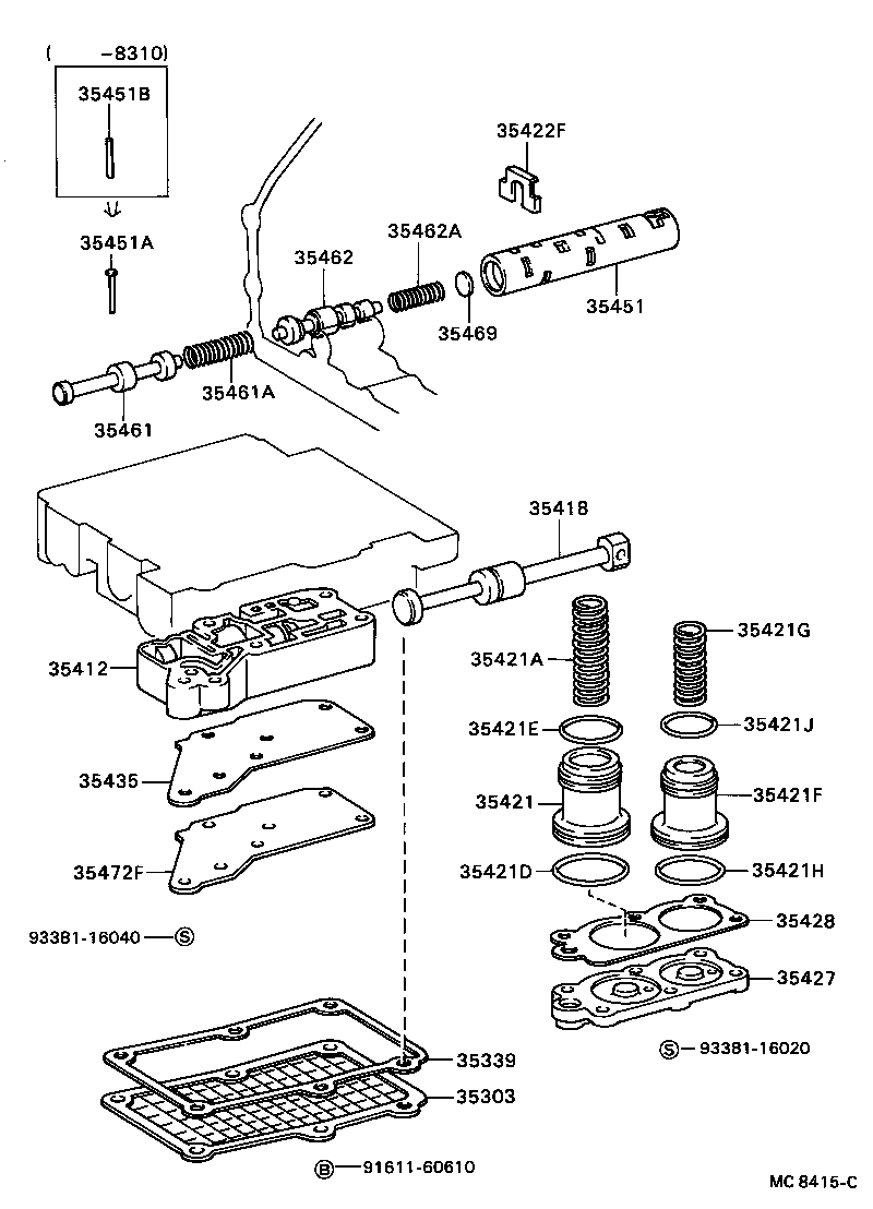  TERCEL |  VALVE BODY OIL STRAINER ATM