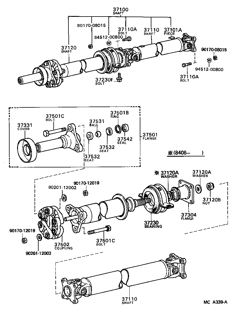  CROWN |  PROPELLER SHAFT UNIVERSAL JOINT